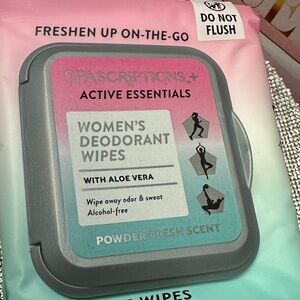 ❣️5|$25❣️Spascriptions Women's Deodorant Wipes - 2 packs